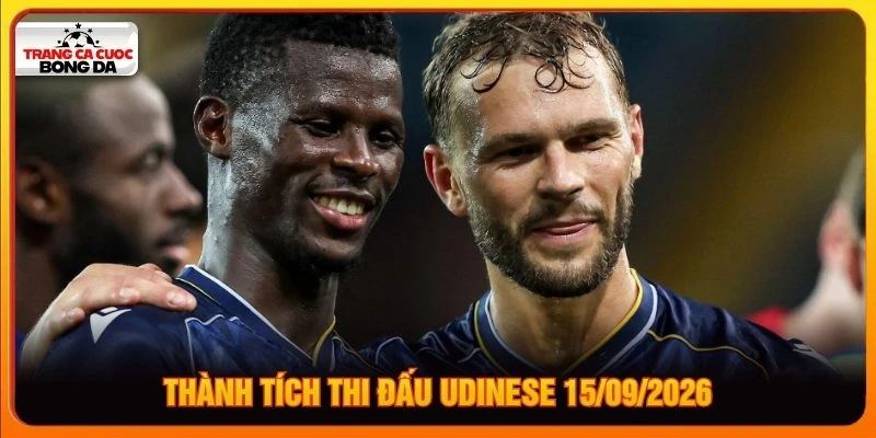 Thành tích thi đấu Udinese 14/09/2026